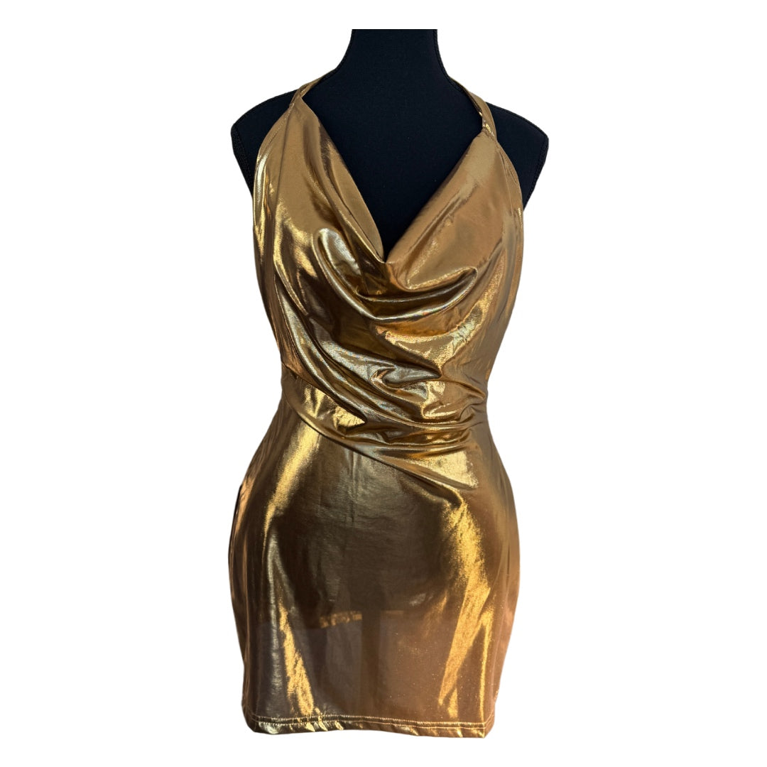 Cara Golden Hour Metallic Dress